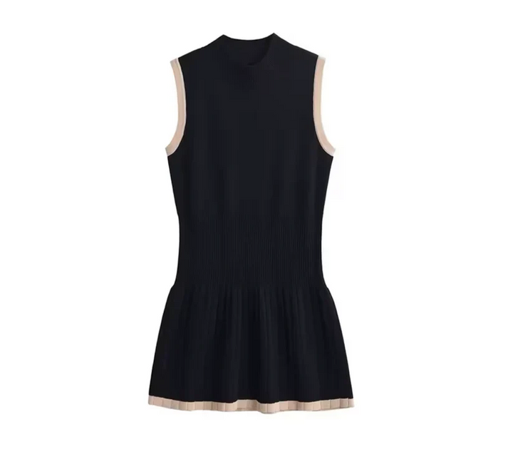 Tessa | Sleek Contrast Ribbed Mini Dress