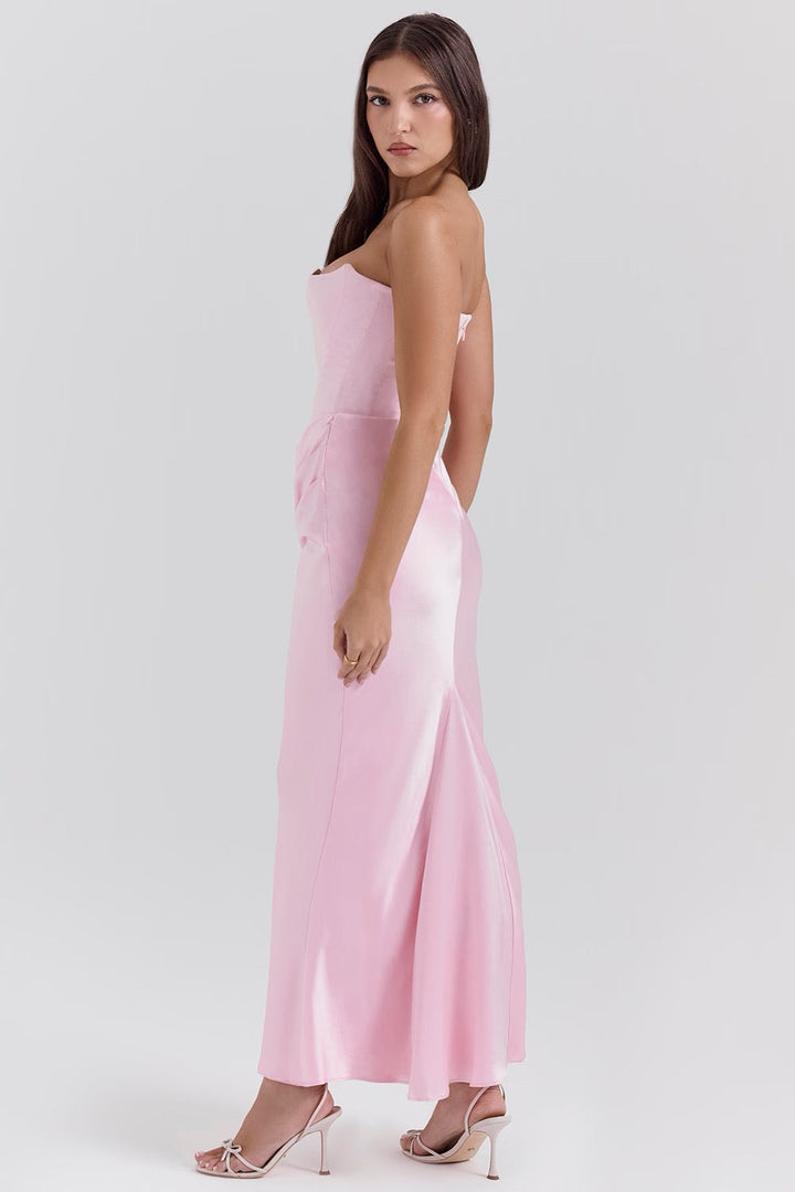 Vivian | Elegant Strapless Maxi Dress