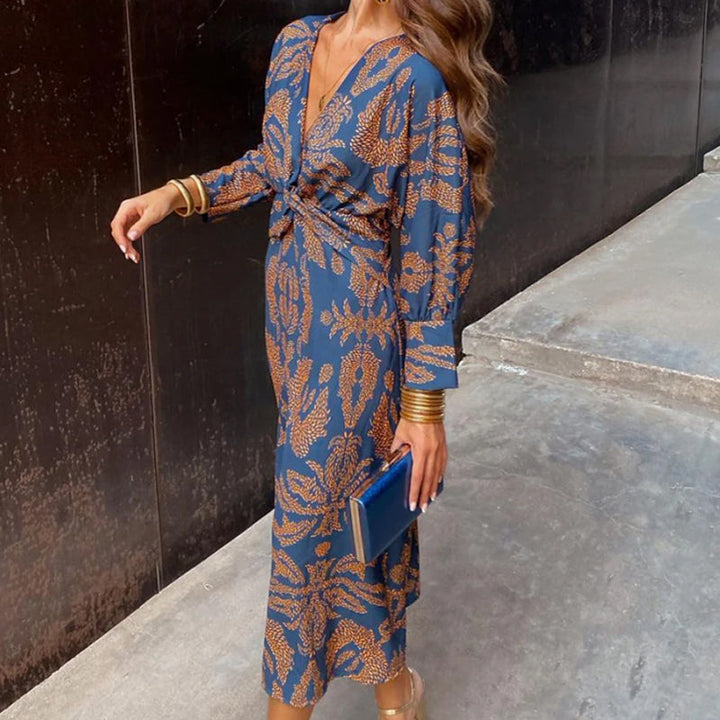 Aria | Vintage Draped Midi Dress