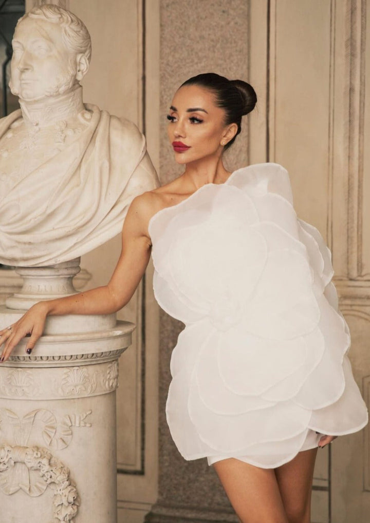 Bella | Dramatic Asymmetrical Mini Dress