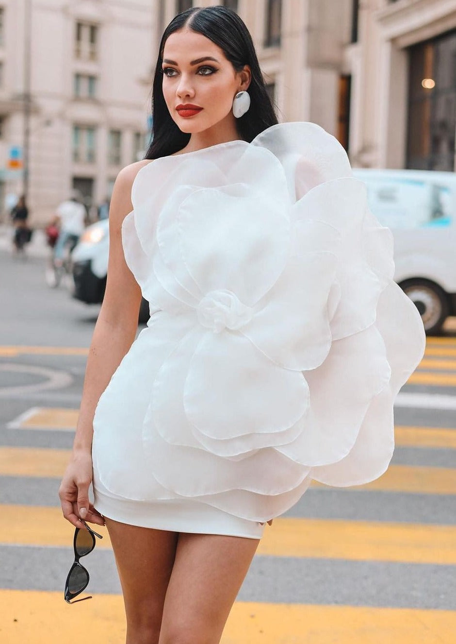 Bella | Dramatic Asymmetrical Mini Dress