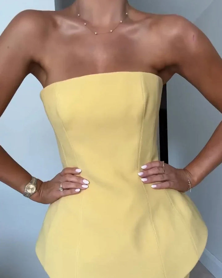 Serena | Elegant Strapless Maxi Dress
