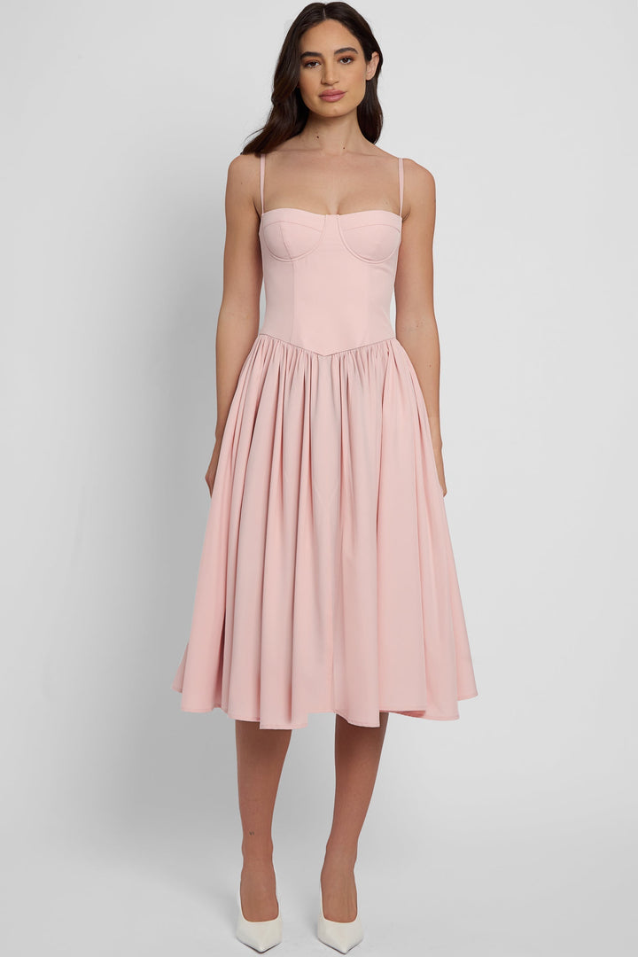 Veronica | Sculpted Bustier Midi Dress