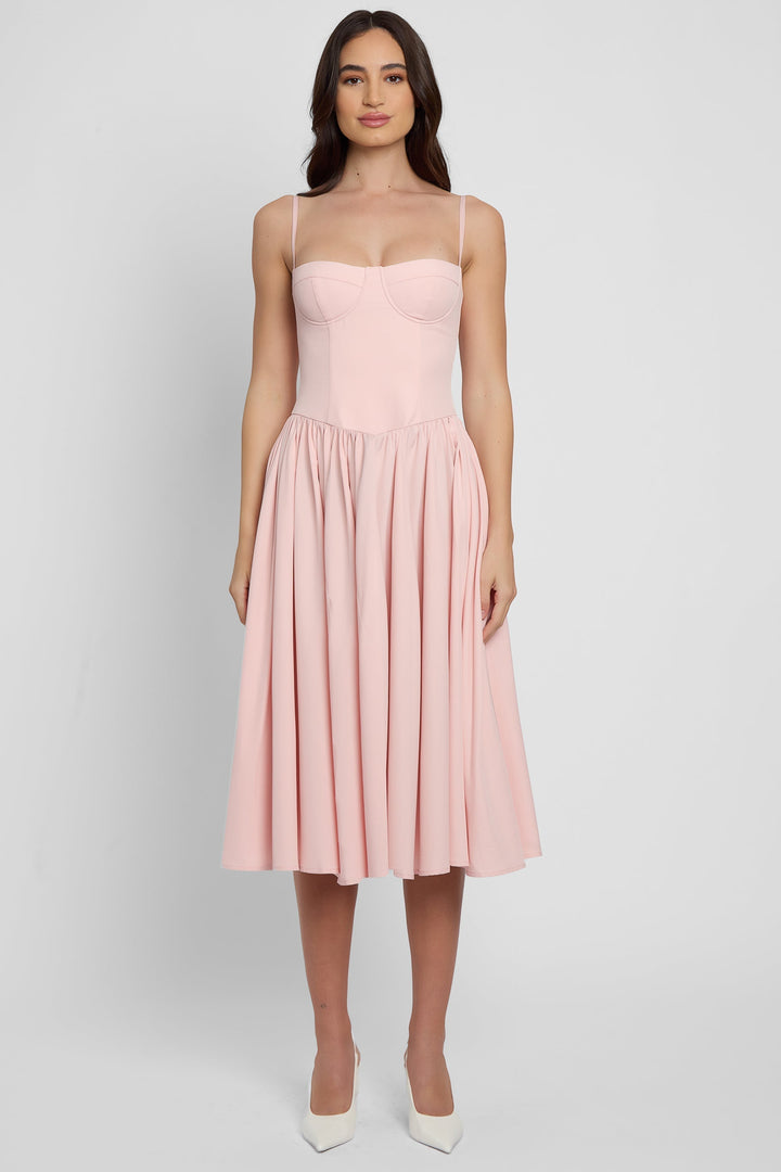 Veronica | Sculpted Bustier Midi Dress