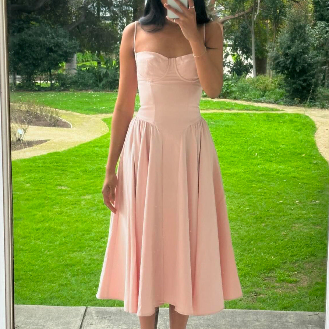 Veronica | Sculpted Bustier Midi Dress