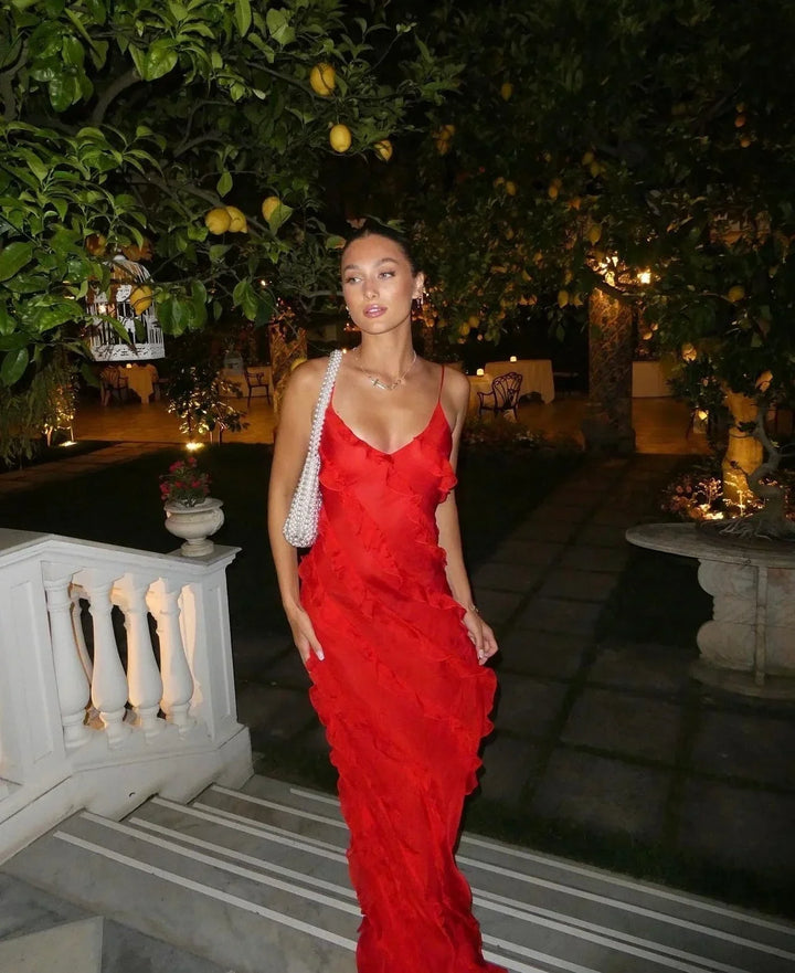 Mara | Backless Off-shoulder Maxi Dress