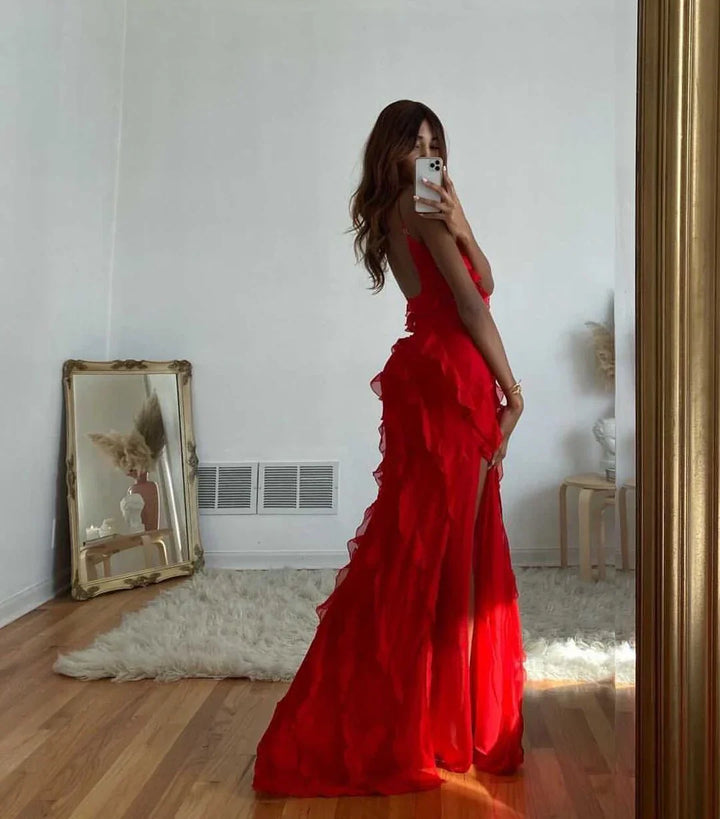 Mara | Backless Off-shoulder Maxi Dress