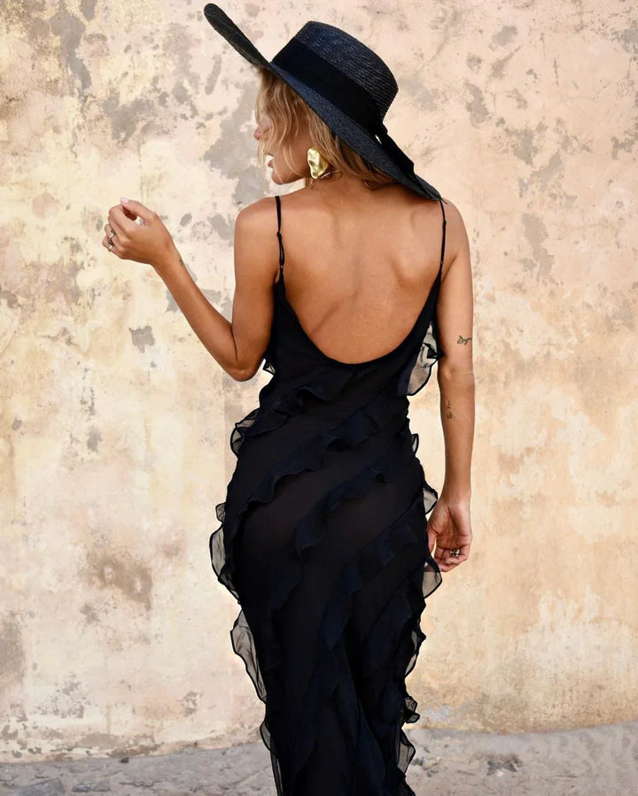 Mara | Backless Off-shoulder Maxi Dress