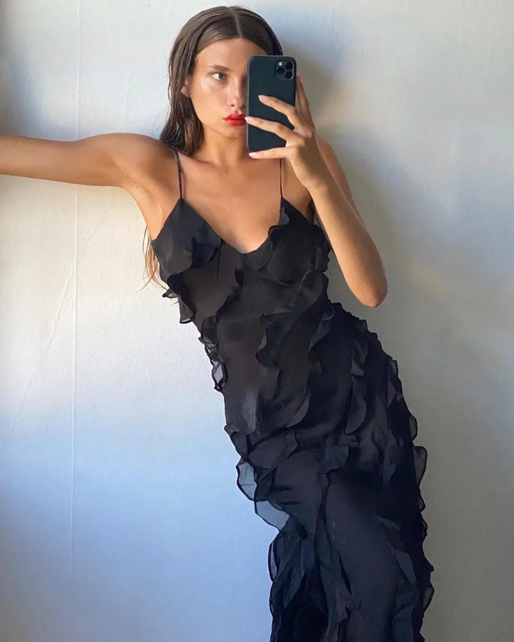 Mara | Backless Off-shoulder Maxi Dress