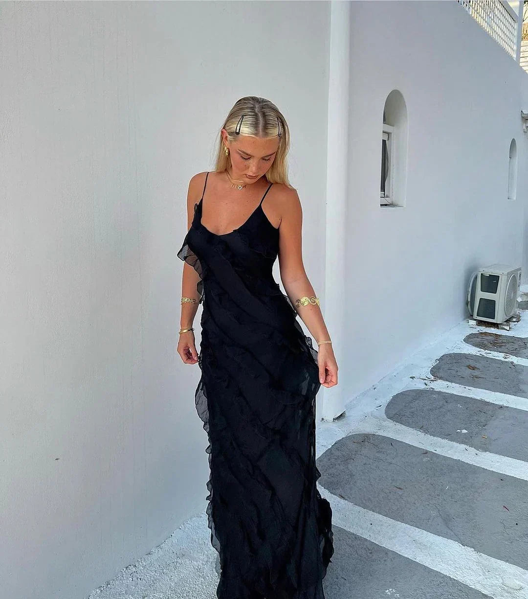 Mara | Backless Off-shoulder Maxi Dress