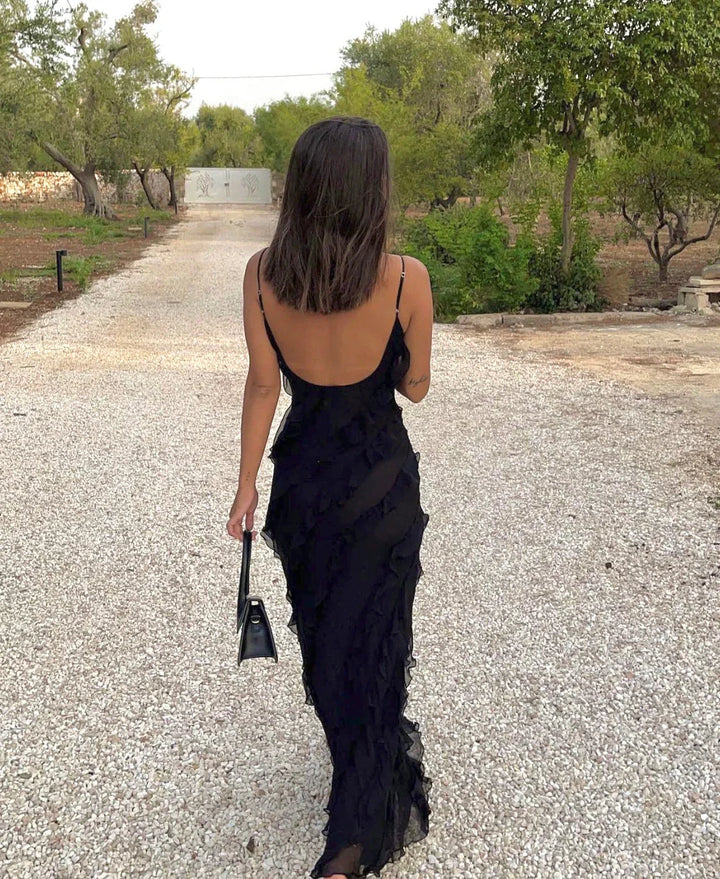 Mara | Backless Off-shoulder Maxi Dress
