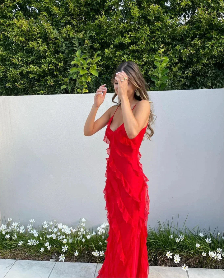 Mara | Backless Off-shoulder Maxi Dress