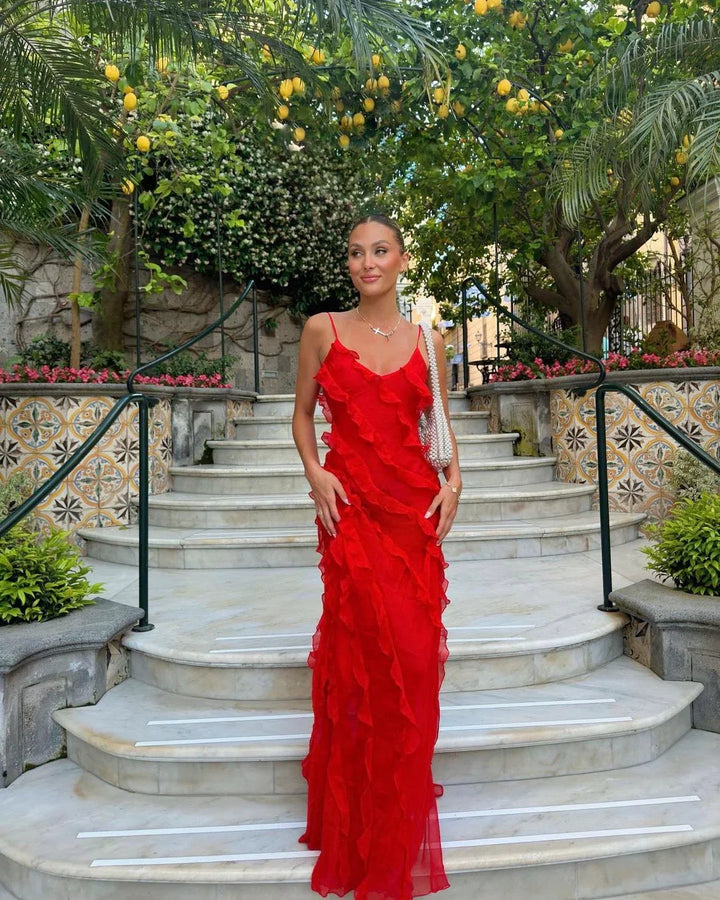 Mara | Backless Off-shoulder Maxi Dress