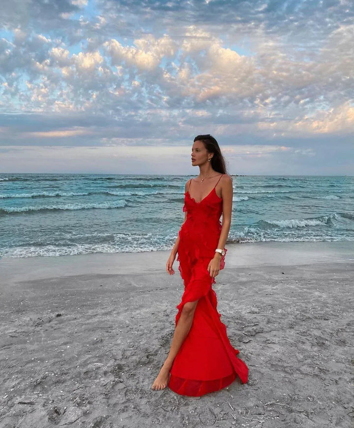 Mara | Backless Off-shoulder Maxi Dress