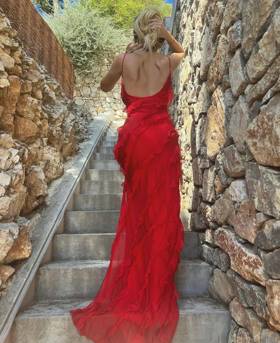 Mara | Backless Off-shoulder Maxi Dress