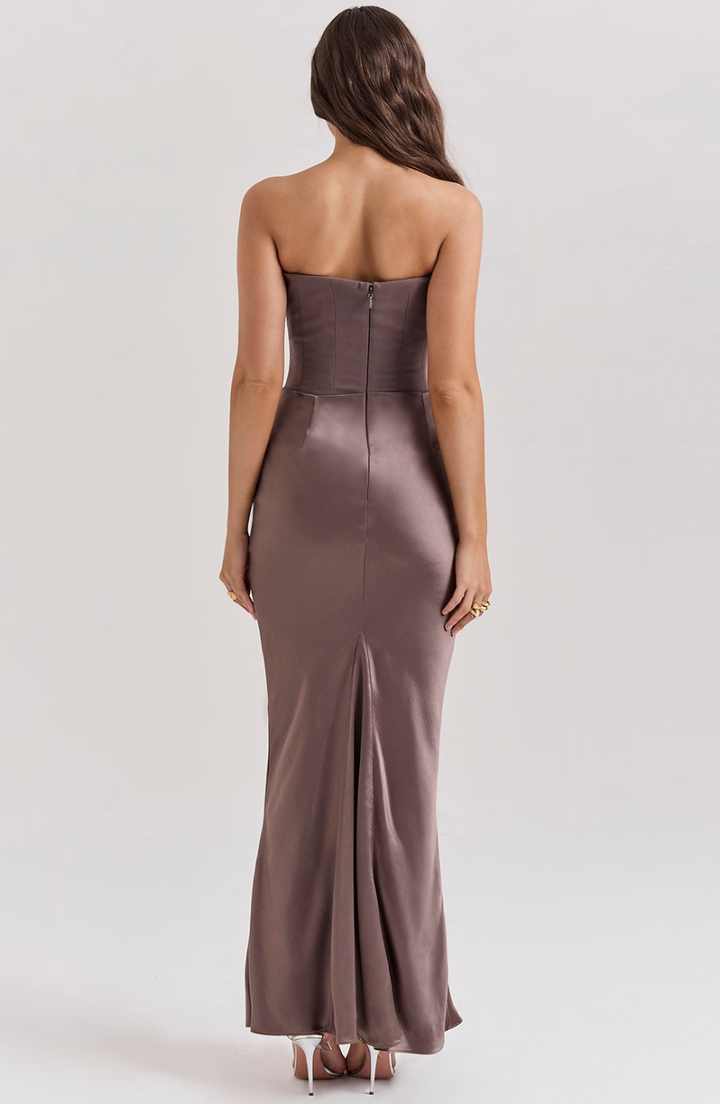 Vivian | Elegant Strapless Maxi Dress