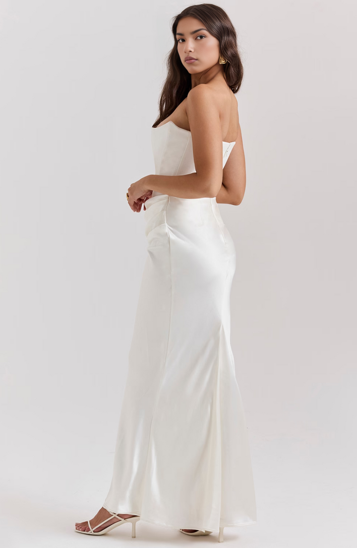 Vivian | Elegant Strapless Maxi Dress