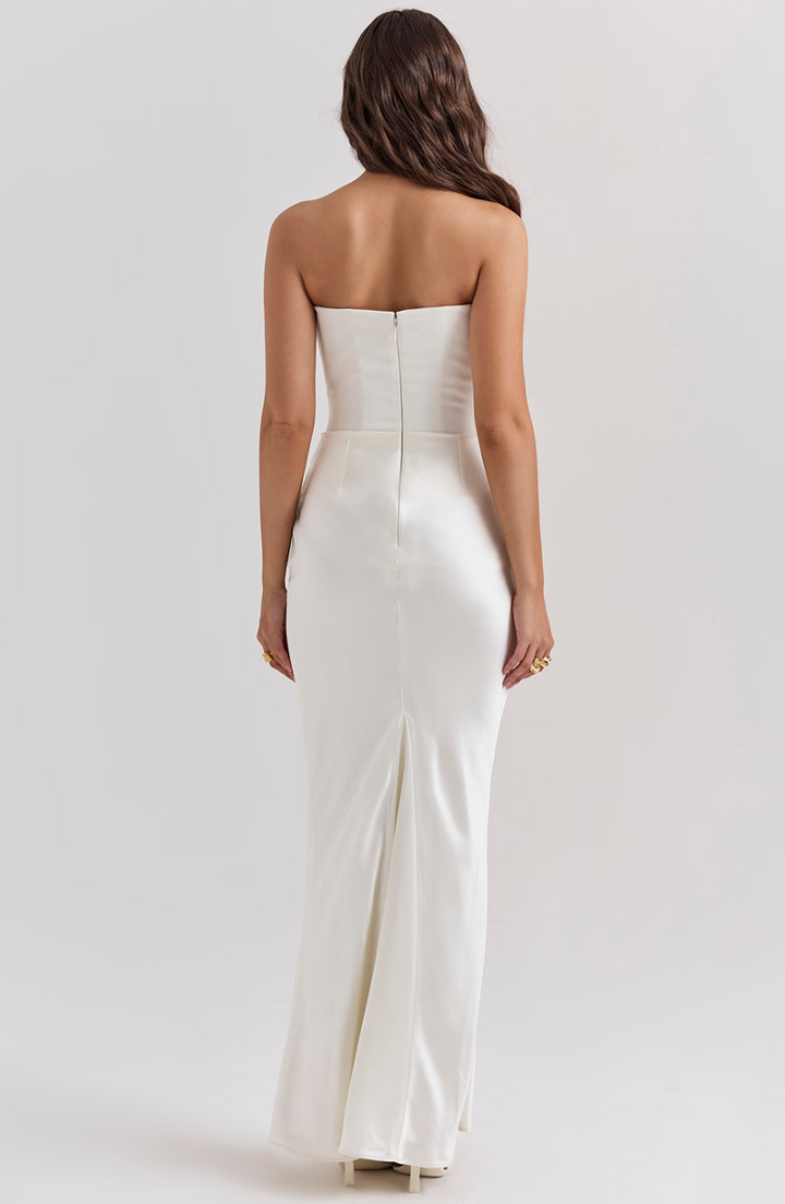 Vivian | Elegant Strapless Maxi Dress