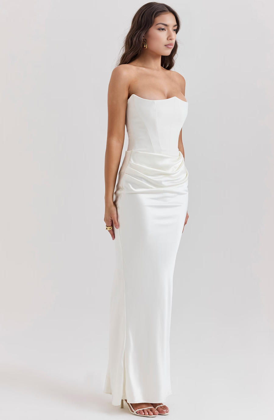 Vivian | Elegant Strapless Maxi Dress