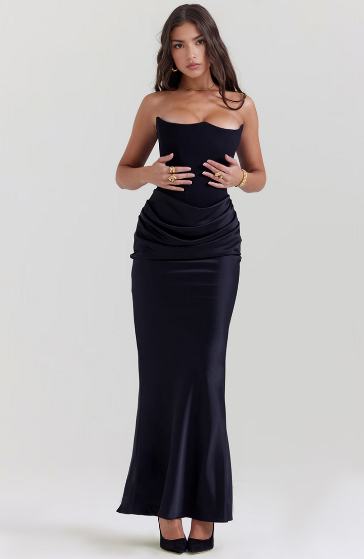 Vivian | Elegant Strapless Maxi Dress