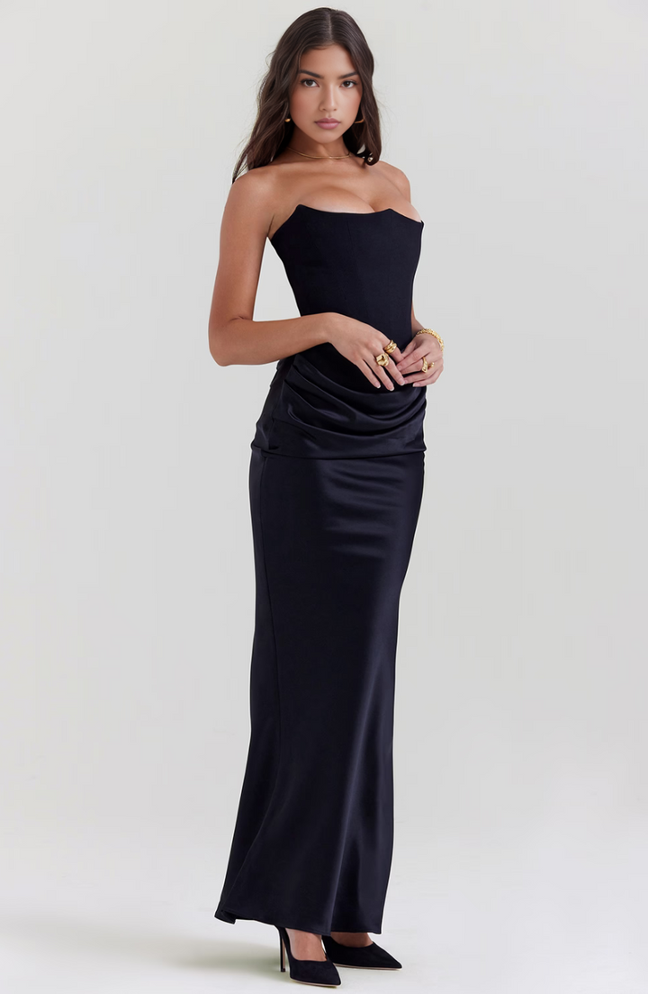 Vivian | Elegant Strapless Maxi Dress