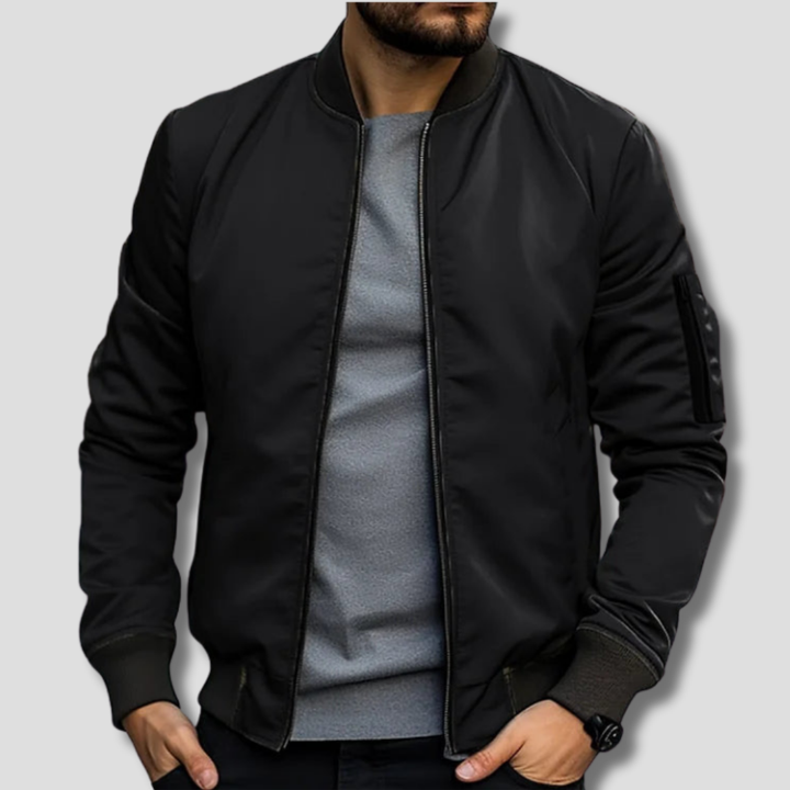 Jeremy | Men's Classic Full Zippered Bomber Jacket