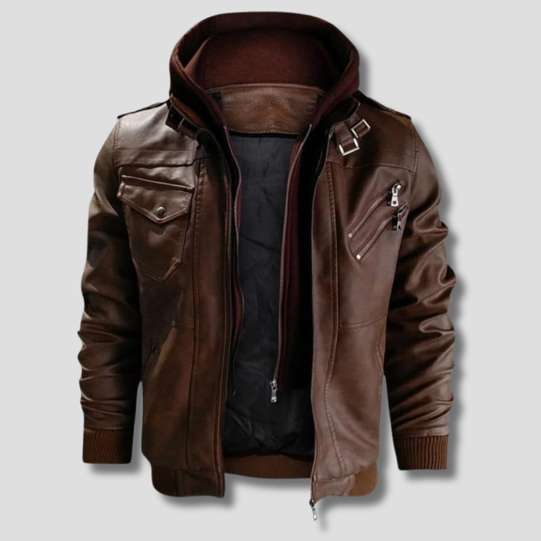 Clinton | Men's Stylish Hooded Moto Jacket