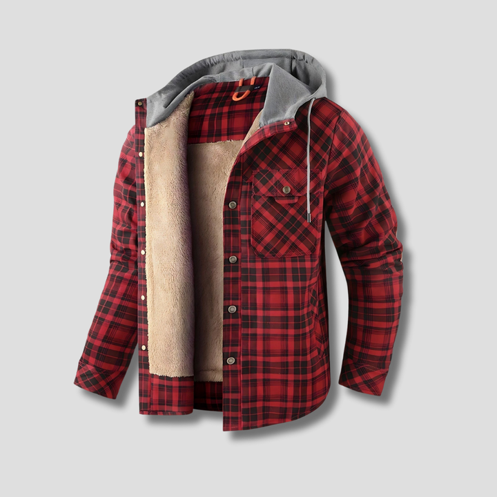 Elmo | Men's Warm Stylish Plaid Hooded Jacket