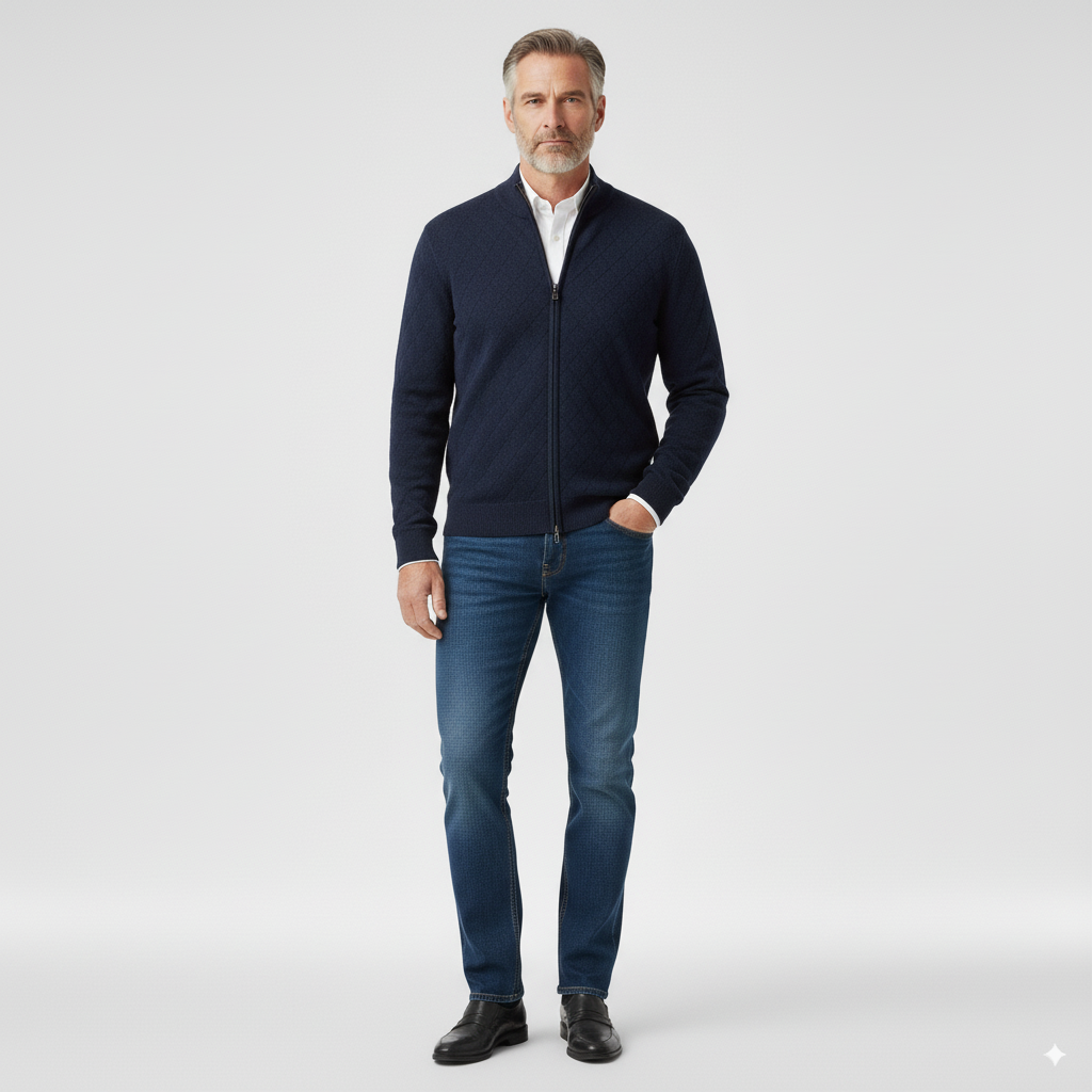 Malcom | Premium Diamond Knit Cardigan