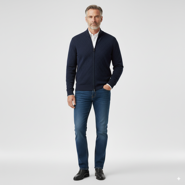 Malcom | Premium Diamond Knit Cardigan