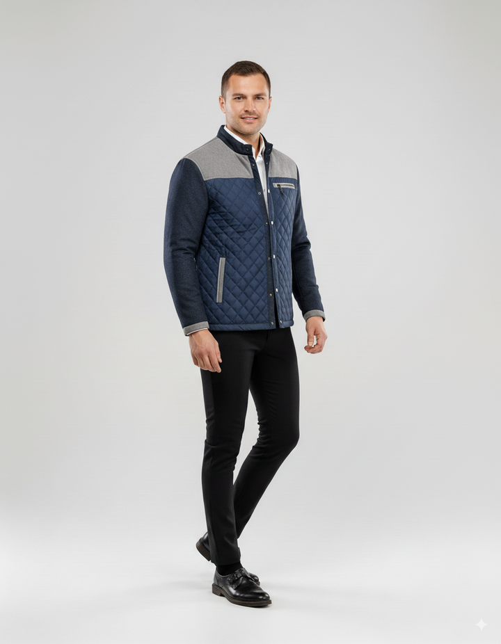 Barnaby | Corduroy Stand Collar Jacket
