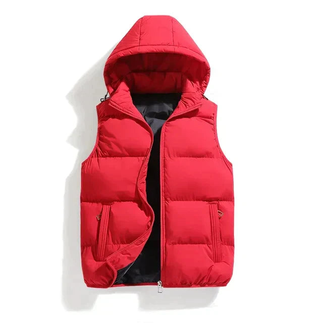 Megelito | Men's Winter Casual Hooded Puffer Vest