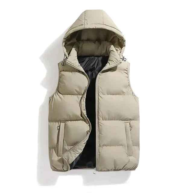 Megelito | Men's Winter Casual Hooded Puffer Vest