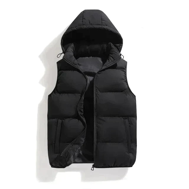 Megelito | Men's Winter Casual Hooded Puffer Vest