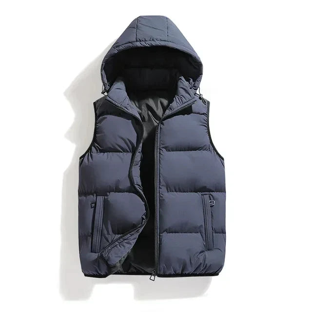 Megelito | Men's Winter Casual Hooded Puffer Vest