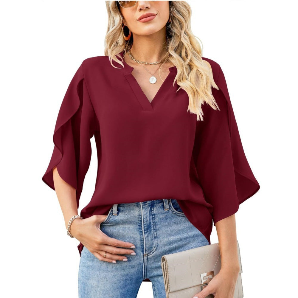 Mira | Flowy V-Neck Blouse