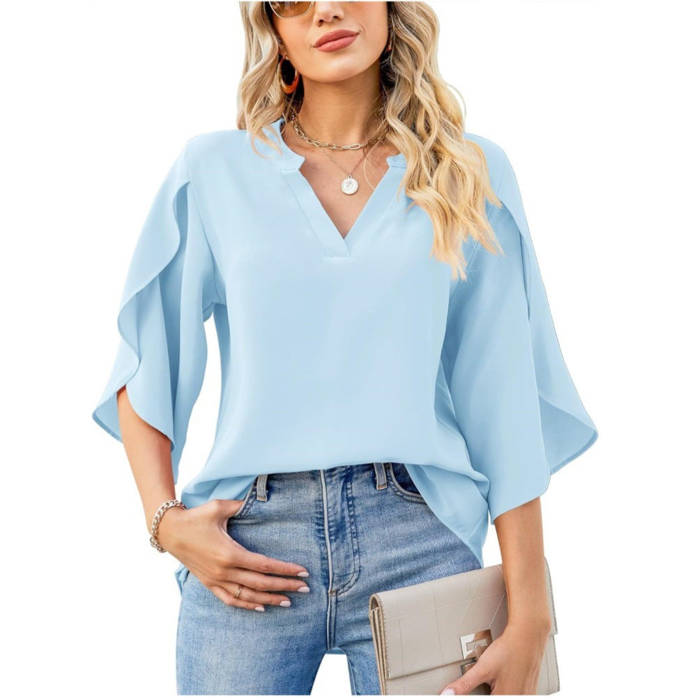 Mira | Flowy V-Neck Blouse