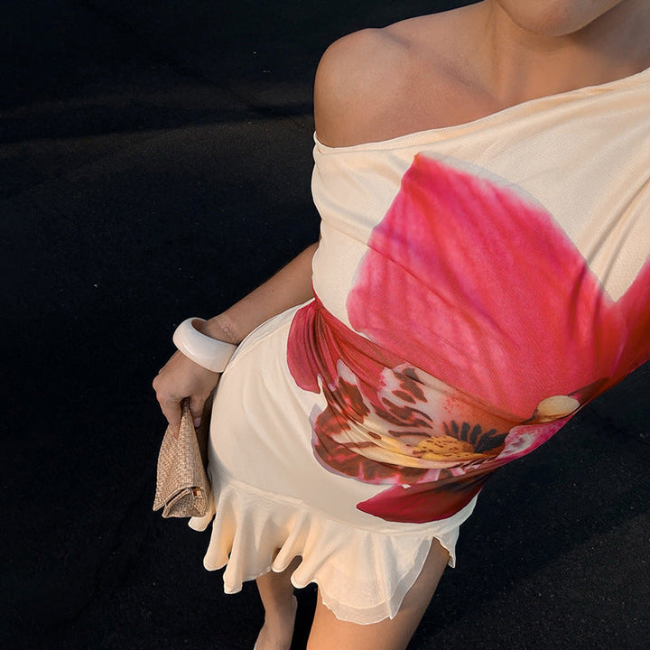Lilah | Fresh Asymmetrical Floral Mini Dress