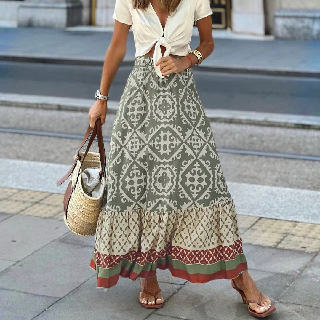 Leona | Boho Maxi Skirt