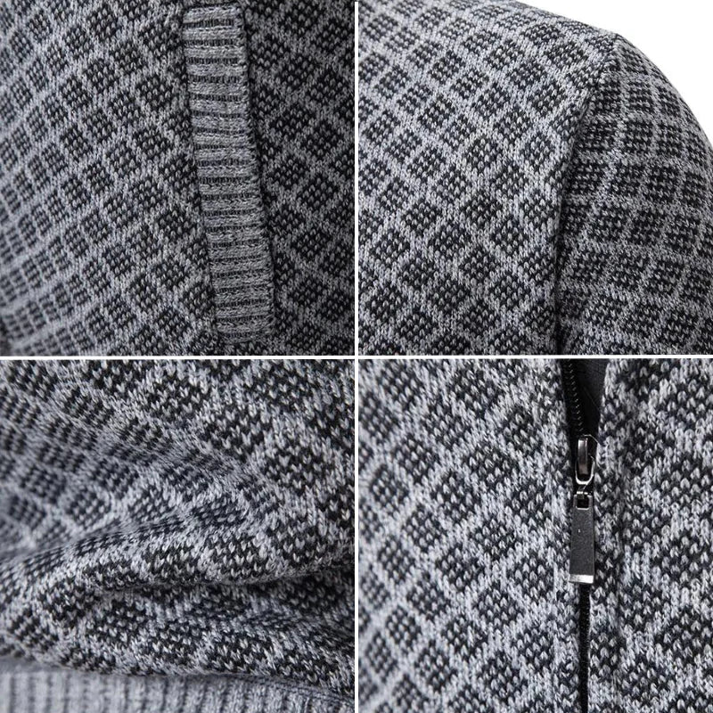 Malcom | Premium Diamond Knit Cardigan