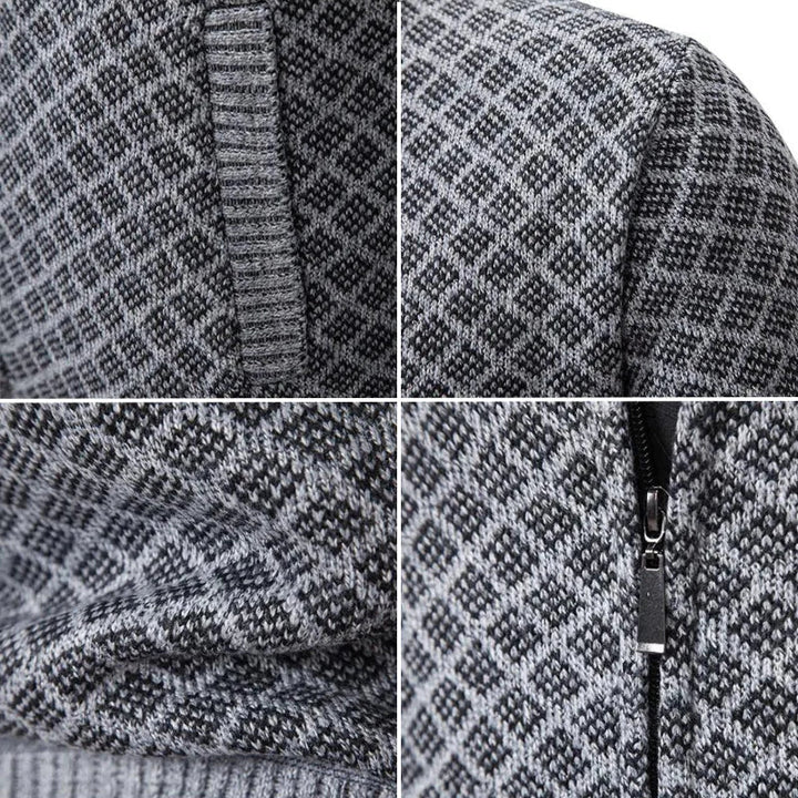 Malcom | Premium Diamond Knit Cardigan
