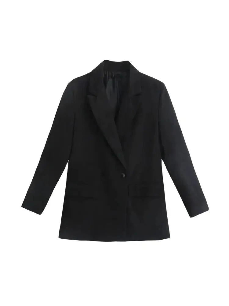 Veyra Double Breasted Loose Fitting Blazer