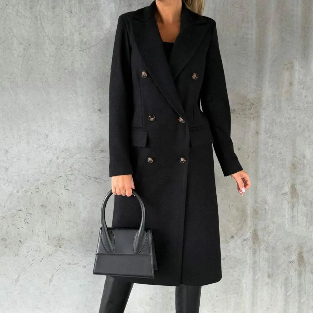 Liv | Warm Double Breasted Long Coat