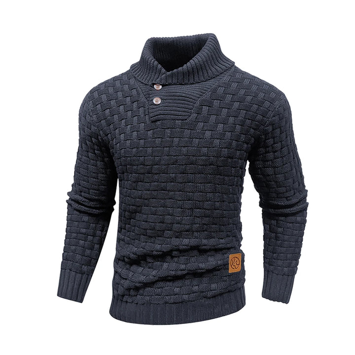 Harrison | Ribbed Button Turtleneck Pullover