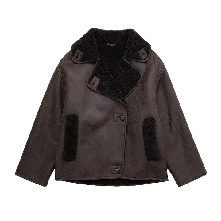 Teddy Fleece Aviator Style Jacket