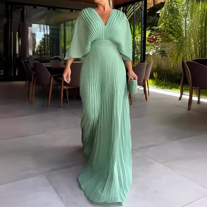 Ava | Elegant Pleated Maxi Dress