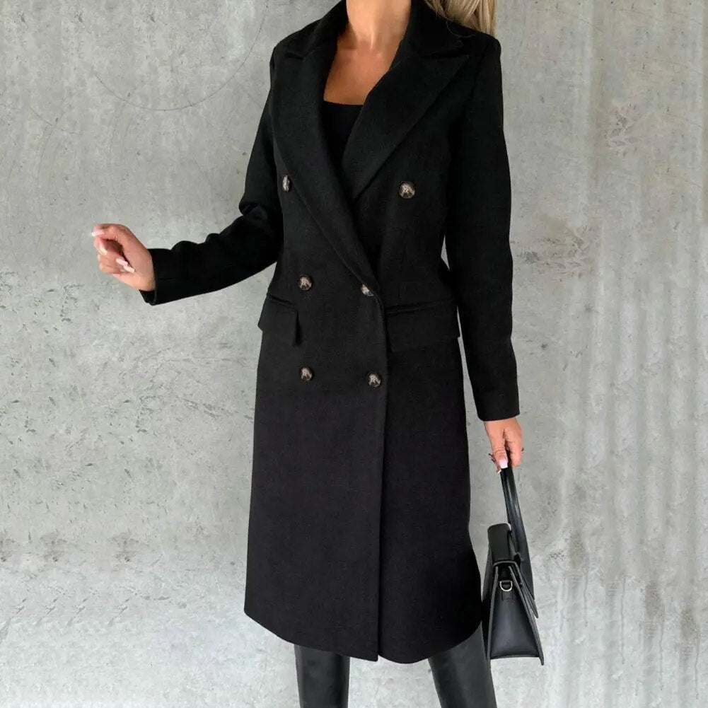 Liv | Warm Double Breasted Long Coat