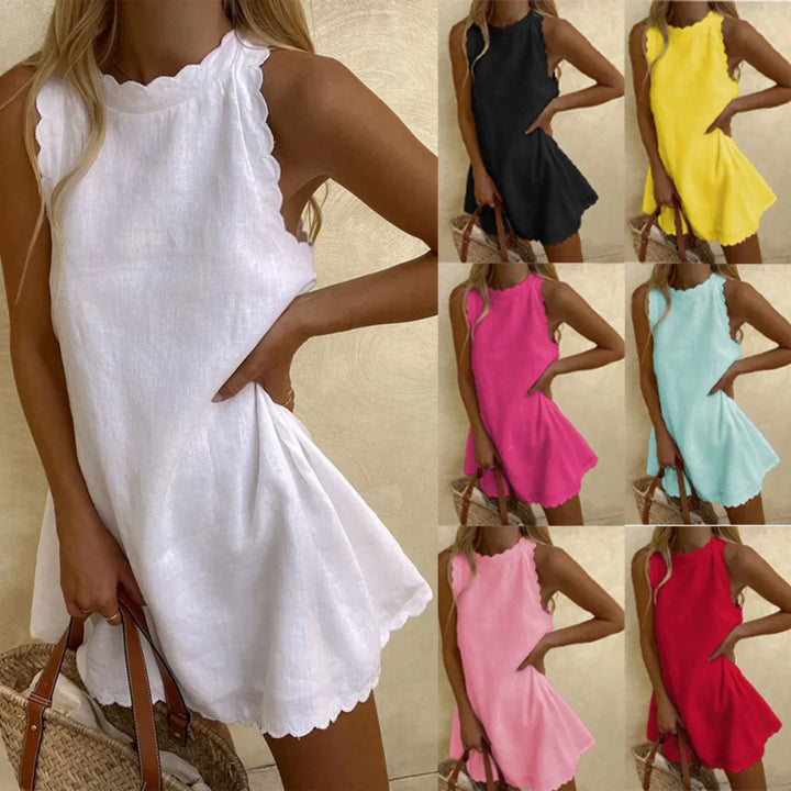 Nina | Wavy Trim Summer Dress