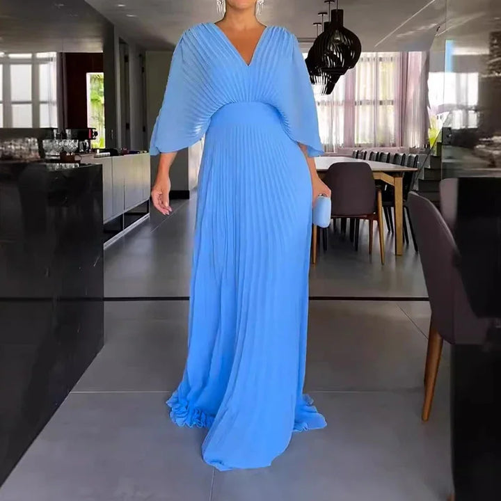 Ava | Elegant Pleated Maxi Dress