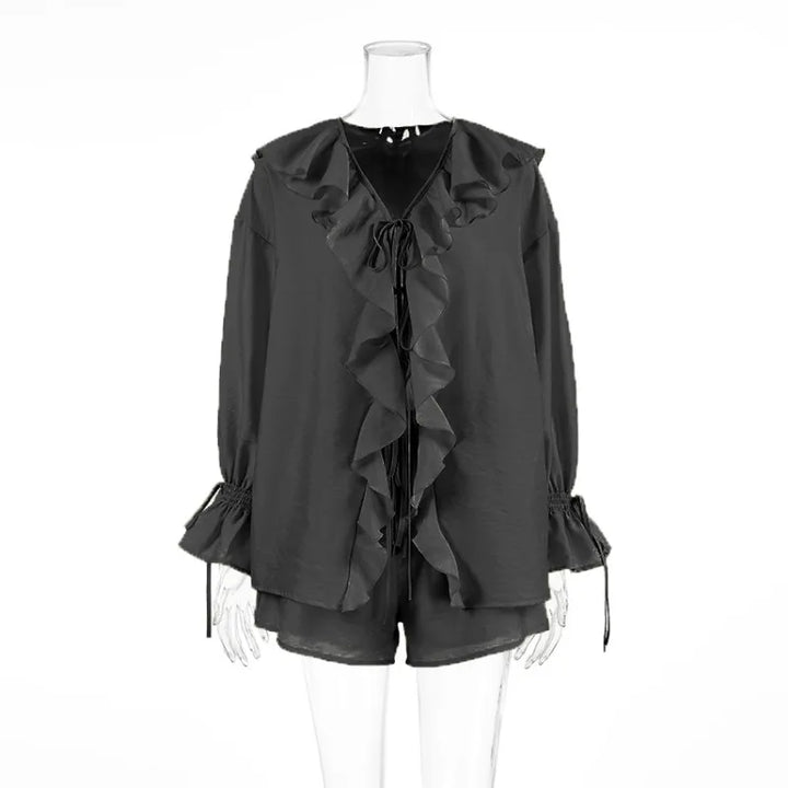 Eliana | Polished Ruffled Short Set